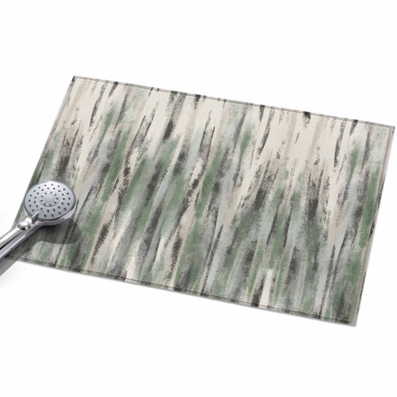 Green Black Nostalgia Pencil Touches 2x3ft Non Slip Area Rug Gradient Lines Overlay Washable Soft Area Rugs for Living Room, Indoor Circle Carpet for Bedroom Dining Room Kitchen