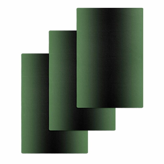 Green Black Ombre Kitchen Dish Towels for Drying Dishes Set of 3, Modern Gradient Abstract Art Waffle Weave Microfiber Hand Tea Bathroom Towels Quick Dry & Absorbent Towel 15.7x23.6