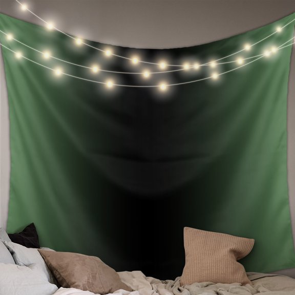 Green Black Ombre Tapestry for Bedroom Wall Hanging Tapestry, Modern Gradient Abstract Art Ceiling Backdrop Tapestries Poster Blanket Wall Decor for Teens Room Living Room Dorm 51" x 59"