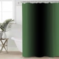 thumbnail image 1 of Green Black Ombre Waterproof Fabric Shower Curtain, Modern Gradient Abstract Art Shower Curtain for Bathroom Curtains Bathtubs Hotel Washable Shower Curtains with 12 Hooks Long 72x78in, 1 of 6