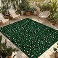 thumbnail image 1 of Green Black Outdoor Rug for Patio/Deck/Porch, Non-Slip Large Area Rug 6 x 9 Ft, Elegant Modern Abstract Art Luxury Indoor Outdoor Rugs Washable Area Rugs, Reversible Camping Rug Carpet Runner, 1 of 8