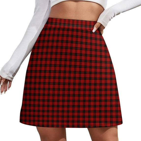 Green Black Plaid Skirt Ladies St Paddys Day Vintage Mini Skirts High-waisted Graphic Kore