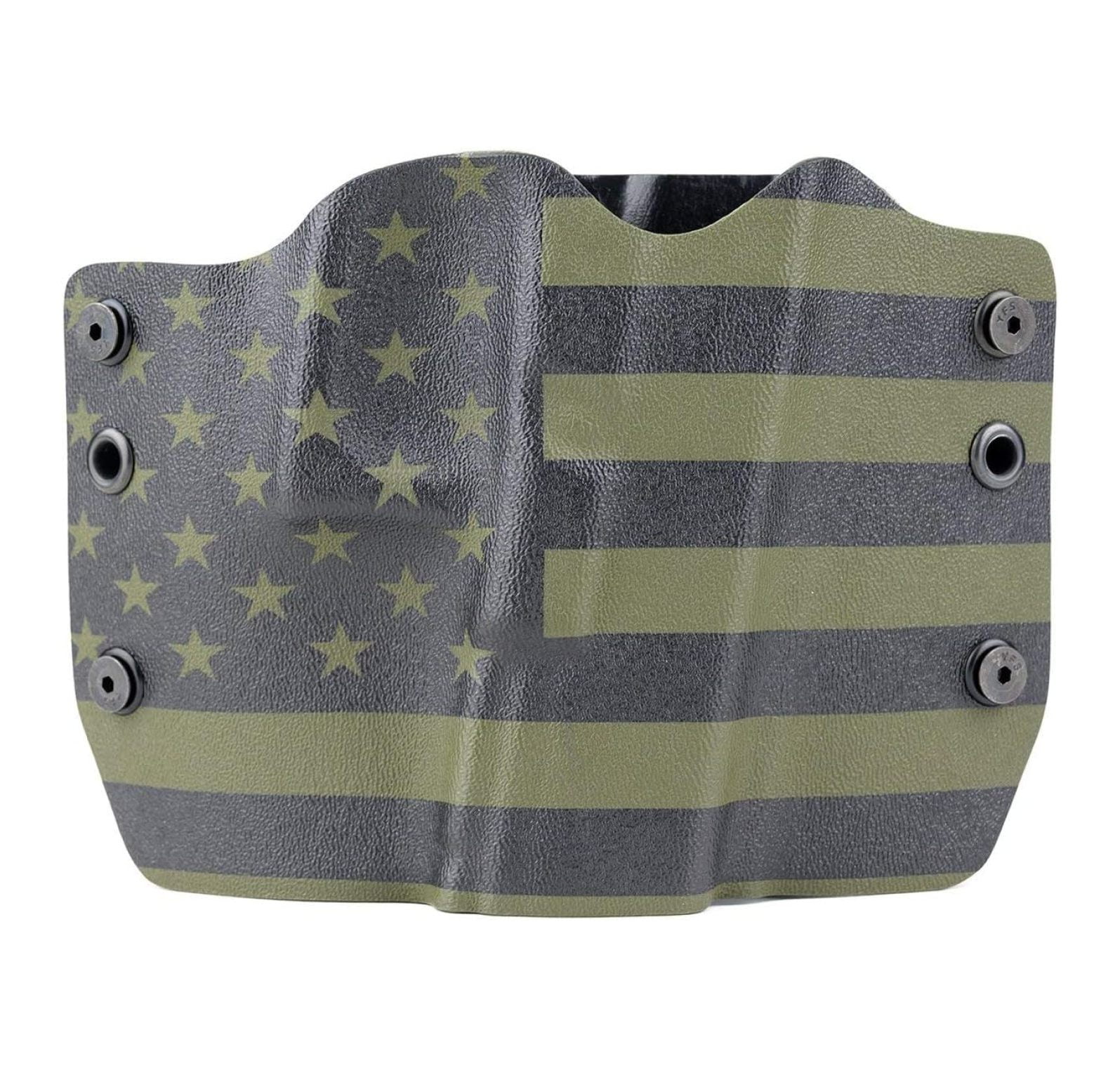 Green & Black USA Flag OWB Holster - Left-Hand For 1911 / Rock Island M1911 AICS .45ACP (3.5" Barrel)