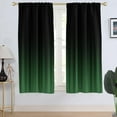 thumbnail image 1 of Green and Black Window Curtain Abstract Boys Ombre Striped Simple Gradient Teen Men Art Aesthetic Gothic Fun Living Room Bedroom Window Drapes Treatment Fabric 1 Pair, 42" W x 63" L, Modern, 1 of 6