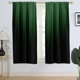 thumbnail image 1 of Green and Black Window Curtain Ombre Abstract Striped Mens Gothic Art Aesthetic Unique Simple Modern Boho Boys Living Room Bedroom Window Drapes Treatment Fabric 1 Pair, 42" W x 63" L, Gradient, 1 of 6