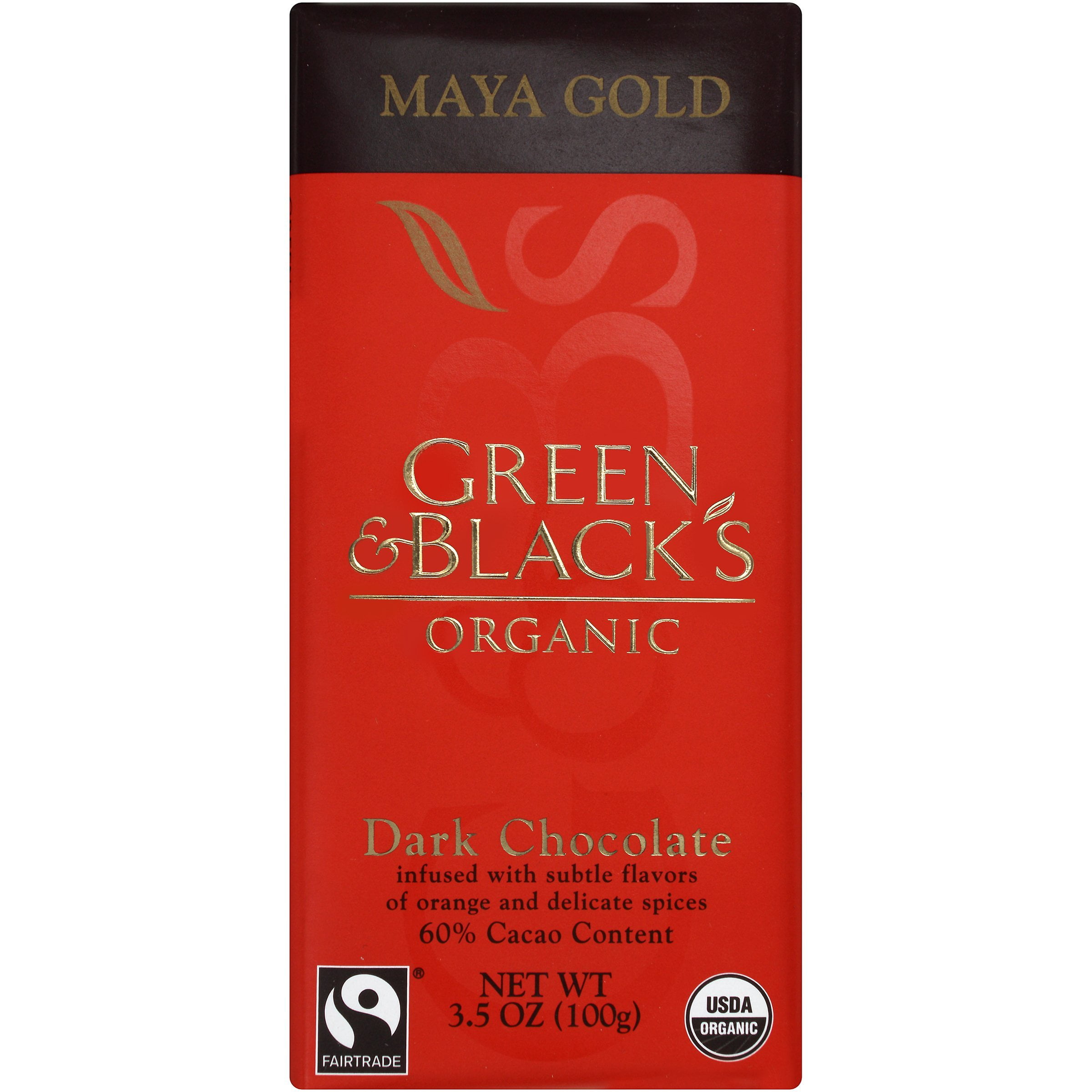 Green & Black's Organic 60% Dark Chocolate Maya Gold Candy Bars, 3.53 oz
