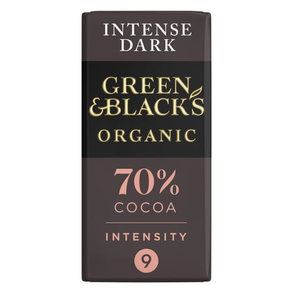 Green & Black's Organic 70% Dark Chocolate Bar 90g, Imported from Britain
