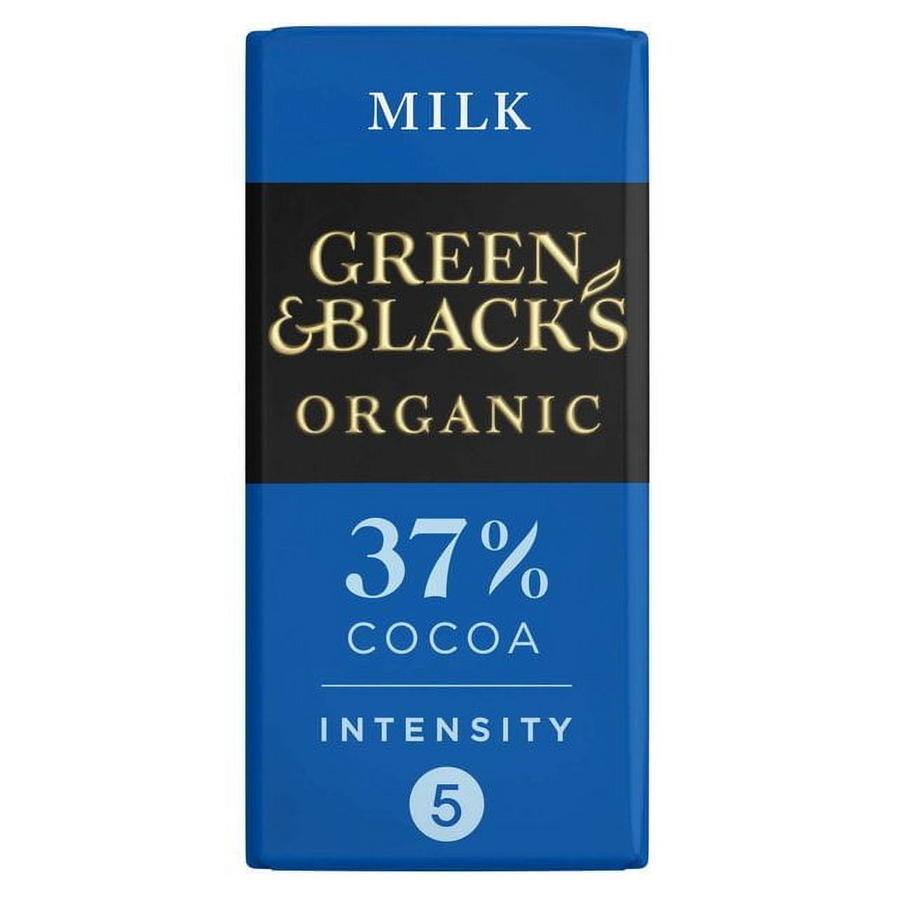 Green & Black's Organic Milk Chocolate 37% Cocoa Bar 90g -3 PACK.