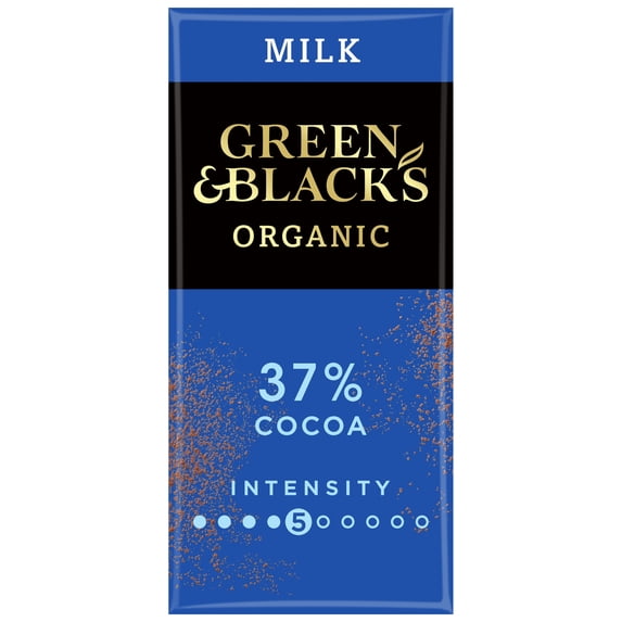 Green & Black's Organic Milk Chocolate Bar 90g, Imported from Britain