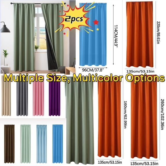 Green Blackout Curtains for Bedroom Living Room, Thermal Insulated Room Darkening Drapes Solid Grommet Noise Reduction Light Blocking Window Treatments 135x220cm, by UKHCCC