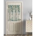 thumbnail image 1 of Green Blackout Curtains, French Door Curtains for Door Window, Eucalyptus Leaves Privacy Drapery for Patio/Sidelight Doors, 1 Panel with Tieback, 54 x 40 Inches, 1 of 6