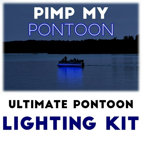 Green Blob Outdoors - Pimp My Pontoon: LED Under Deck Lighting DIY Kit with Red & Green Navigation Lights,20ft Rolls, 30,000 Lumens Blue