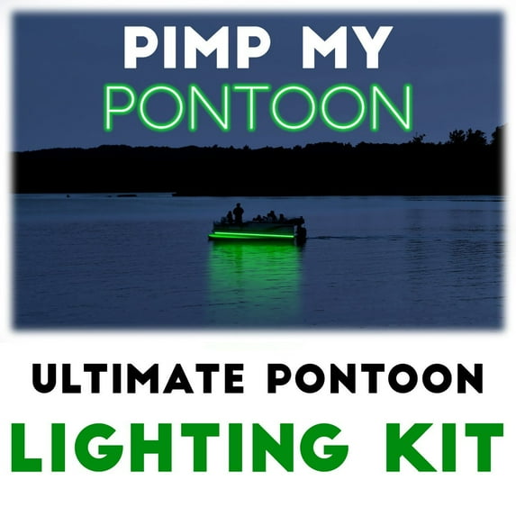 Green Blob Outdoors - Pimp My Pontoon: LED Under Deck Lighting DIY Kit with Red & Green Navigation Lights, 25ft Rolls, 30,00 Lumens Green