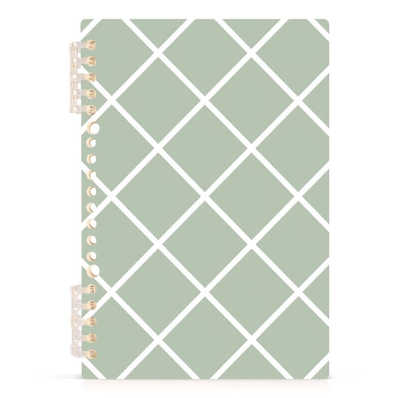 Green Block Notebooks 1-subject Journal 60 Sheets A5 College Ruled Paper Detachable Ring 8.3"x5.7"