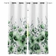 thumbnail image 1 of Green Blooms Floral Blackout Curtains 63 Inches Long, Farmhouse Spring Flowers Botanical Thermal Insulated Black Out Curtains, Darkening Window Curtain Drapes for Bedroom Living Room 52"x63" 2 Panels, 1 of 9