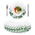 thumbnail image 1 of Green Blooms Floral Round 13 Inch Placemats Set of 8, Farmhouse Spring Flowers Botanical HeatResistant Non Slip Place Mats for Dining Table, Wipeable Braided Kitchen Table Mats for Housewarming, 1 of 9