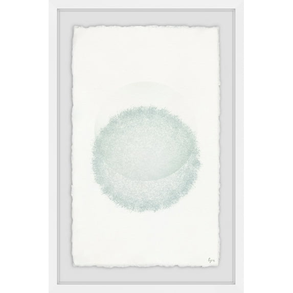 Green Blotch Framed Painting Art Print, 24.00" x 1.50"