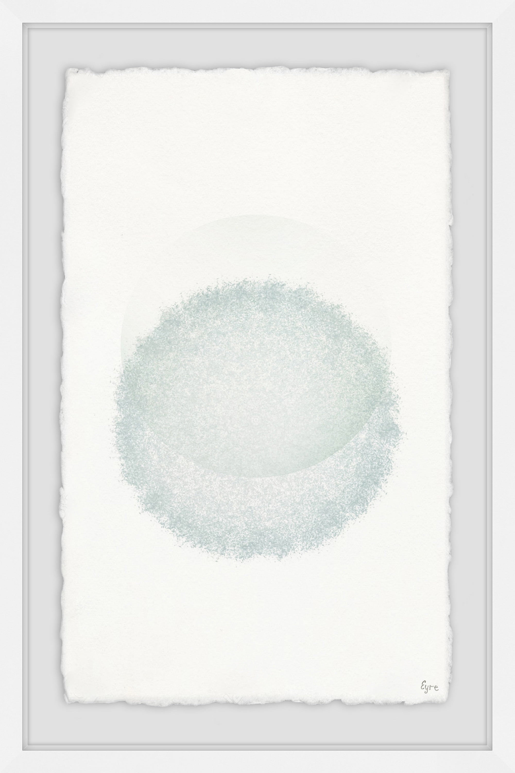 Green Blotch Framed Painting Print