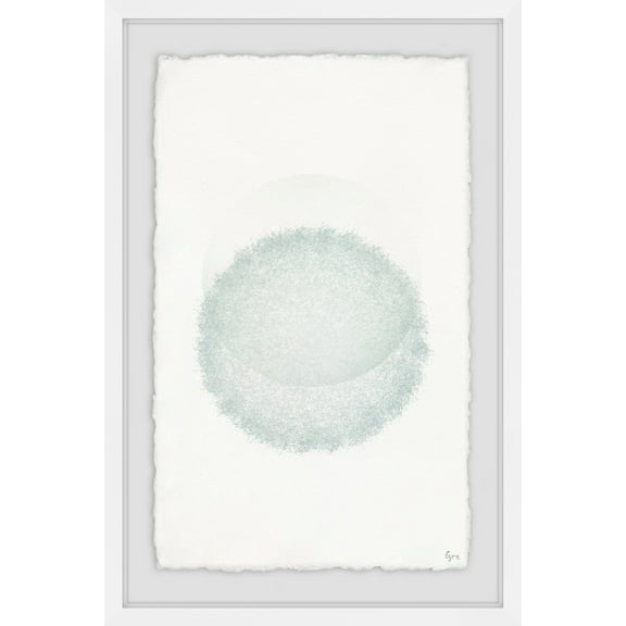 Green Blotch Framed Painting Print