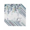 thumbnail image 1 of Green Blue Eucalyptus Leaves Cloth Napkins Set of 6 Reusable Dinner Napkins, Summer Botanical Weeping Cocktail Napkin Washable Table Napkins for Wedding/Holiday Party/Baby Shower 20"x20", 1 of 7