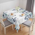 thumbnail image 1 of Green Blue Eucalyptus Leaves Table Cloth Waterproof Tablecloths, Summer Botanical Weeping Tablecloth Dining Table Cover for Kitchen Party Tabletop Outdoor, Square Tablecloth 54x54 Inch, 1 of 9