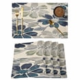 thumbnail image 1 of Green Blue Floral Placemats Set of 6, Spring Vintage Beige Flower Botanical Blossom Non-Slip Place Mats Washable Table Mats for Kitchen Dining Table Decorations Indoor/Outdoor, 1 of 9