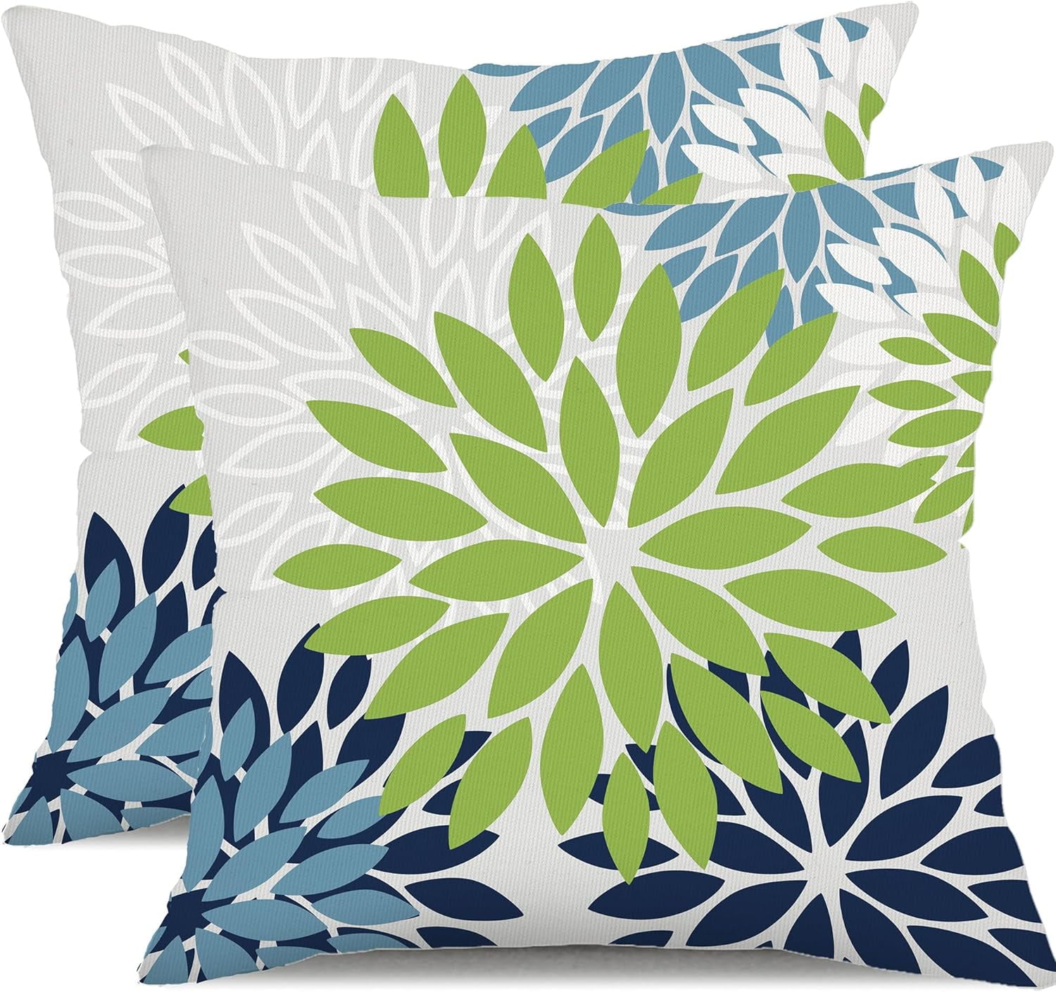 Retro Flower Throw Pillow Covers Set Of 2 – 20x20 Inch Groovy 60s/70s Floral Cushion Covers For Sofa & Bed