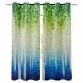 thumbnail image 1 of Green Blue Forest Kitchen Curtains Country Gradient Trees Leaves Plants Cafe Short Curtains for Bathroom Blackout Window Curtain Small Window Treatment Drapes for Bedroom Living Room 42"x45"x2, 1 of 9