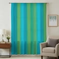 thumbnail image 1 of Green Blue Ombre Sheer Curtains 45 Inches Long, Color Gradient Vertical Stripes Light Filering Curtains, Breathable Simi Curtain Privacy Drapes for Kitchen Bathroom Lightweight Small Window Treatment, 1 of 9