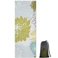 thumbnail image 1 of Green and Blue Pioneer Flower Pattern Hot Yoga Mat Towel Non Slip for Hot Yoga - Quick-Drying Yoga Mat Cover with 4 Corner Pockets with Travel Bag - Hot Yoga Towel Non Slip 70"x26", 1 of 6
