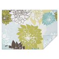 thumbnail image 1 of Green and Blue Pioneer Flower Pattern Rectangle Tablecloth 60"x84",Waterproof Polyester Rectangle Table Cloth, Wipeable Spillproof Polyester Tablecloth for Dining, Camping, Indoor and Outdoor, 1 of 5