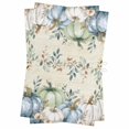 thumbnail image 1 of Green Blue Pumpkins Fall Kitchen Towels Set of 2, Water Absorbent Dish Towel, Thanksgiving Eucalyptus Leaves Flower Decorative Hand Towels - Quick Drying Cloth for Cooking Baking, 18x28 Inch, 1 of 8