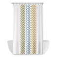 thumbnail image 1 of Green Blue Yellow Botanical Shower Curtain - Water Repellent Fabric Shower Curtains Washable, Vertical Leaves Rustic Decorative Polyester Cloth Bathroom Curtains Modern Bath Decor 36"x72", 1 of 8