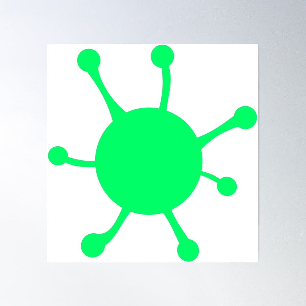 Green Blurg! Poster Wall Art, Modern Wall Decor For Living Room Bedroom ...