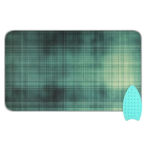 Green Blurry Texture Ironing Mat Blanket for Table Top Travel Portable Ironing Board Pad 47.2x27.6 Inch