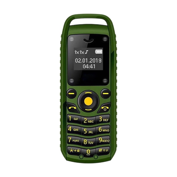 Green Bm25 Dual Sim Cell Phone Keypad Straight Mini Design With Ear Hook Headset Green For Basic Communication And Calls