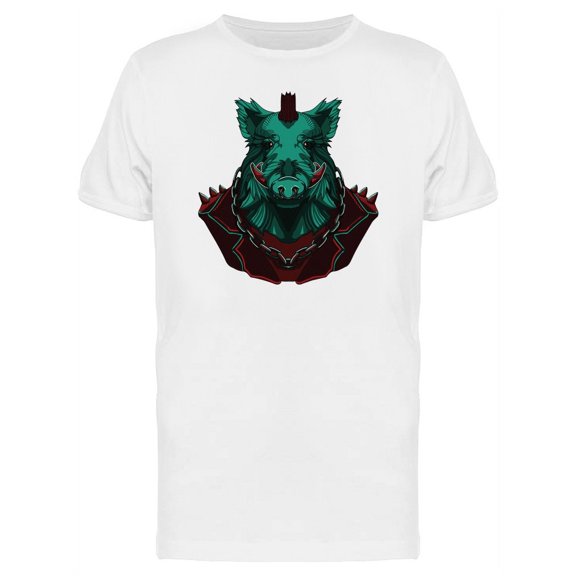 Green Boar Biker Jacket T-Shirt Men -Image by Shutterstock, Male Medium