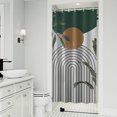 thumbnail image 1 of Green Boho Geometric and Plant Pattern (4) Shower Curtain 36"x72" ,Bathroom Decorative Shower Curtains Set with 12 Hooks,Modern Waterproof Washable Shower Curtain, 1 of 6
