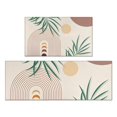 thumbnail image 1 of Green Boho Geometric and Plant Pattern Kitchen Rugs Sets Of 2,Anti Fatigue Kitchen Mat Rugs Non Slip Washable,Decorative Kitchen Floor Mats for Kitchen,Sink,Laundry,17"x30"+17"x47", 1 of 7