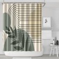 thumbnail image 1 of Green Boho Geometric and Plant Pattern Shower Curtain 84"x72" ,Bathroom Decorative Shower Curtains Set with 12 Hooks,Modern Waterproof Washable Shower Curtain, 1 of 6