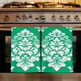 thumbnail image 1 of Green Boho Kitchen Towels Set of 3, Vintage Classic Bohemia Flower Textured Absorbent Dish Towels for Kitchen, Microfiber Hand Towel, Quick Drying Tea Towel for Cleaning Decorative Dishcloths, 1 of 7