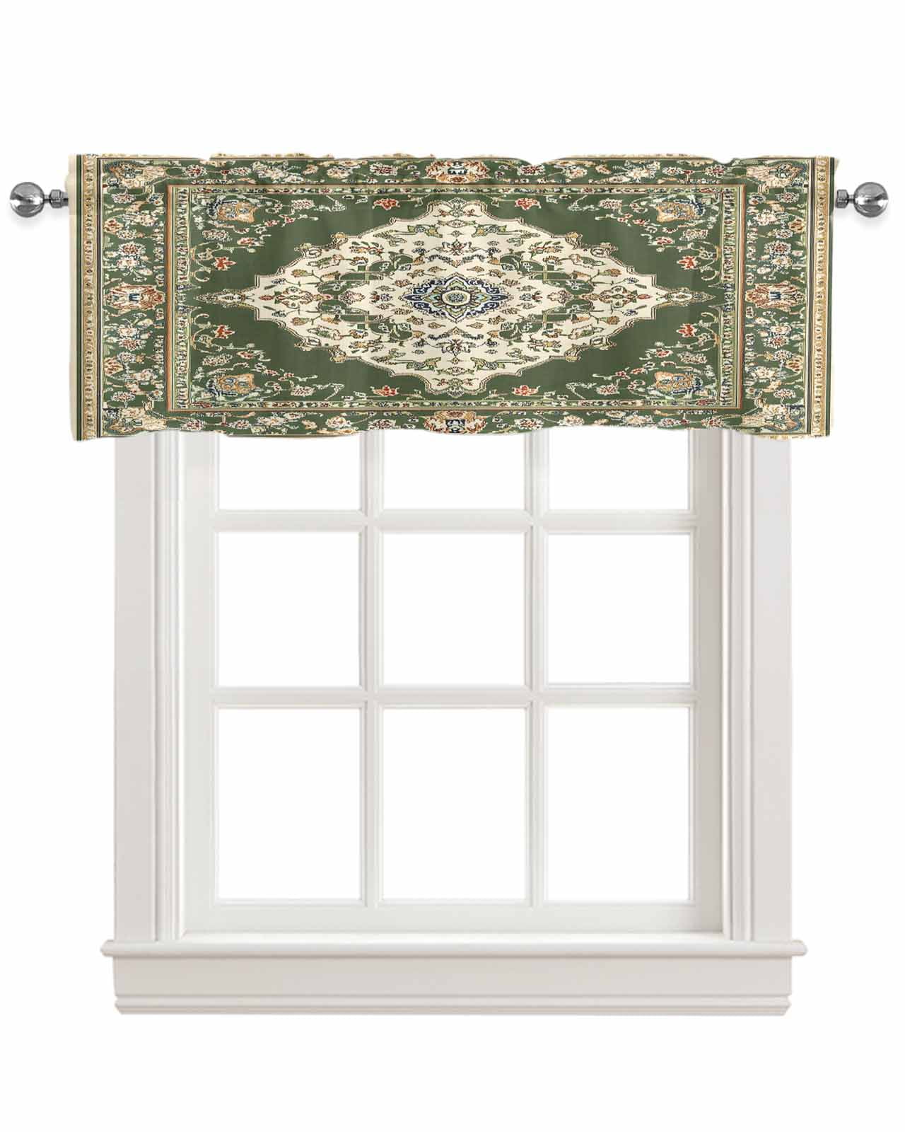 Green Boho Kitchen Valances For Windows Farmhouse Linen Window Valance green-boho-kitchen-valances-for-windows-farmhouse-linen-window-valance