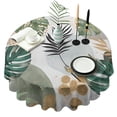 thumbnail image 1 of Green Boho Plant Pattern Round Tablecloth 60"x60",Wrinkle Wipeable Table Cloth for Kitchen Dining Room Picnic Patio Party, 1 of 6