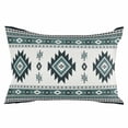 thumbnail image 1 of Green Boho Throw Pillow Cover 20 x 30 Inch Decorative Pillow Cover Ethnic Tribal Aztec Abstract Geometric Motifs Lumbar Pillowcase Seasonal Rectangle Cushion Case for Couch Sofa Bed Living Room, 1 of 7