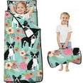 thumbnail image 1 of Green Boston Terrier and Flower Toddler Nap Mats for Kids Preschool,Sleeping Mat Bag or Kids,Toddler Sleeping Bag,Toddler Nap Mat or Daycare, 1 of 6