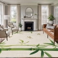 thumbnail image 1 of Green Botanical Area Rugs 5'x8', Washable Small Throw Rugs for Classroom Bedroom, Farmhouse Dragonfly Indoor Outdoor Rug Non-Slip Low Pile Carpet Runner Reversible Floor Mats, 1 of 8