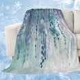 thumbnail image 1 of Green Botanical Cooling Blanket,Lightweight Summer Throw Blanket with Double Sided Cold Effect,Watercolor Spring Floral Oil Painting Elegant Picnic Blankets Bed Sheet for Hot Sleepers 30"x40", 1 of 8