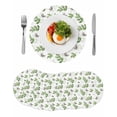 thumbnail image 1 of Green Botanical Fall Round 13 Inch Placemats Set of 6, Pastoral Maple Leaf Autumn HeatResistant Non Slip Place Mats for Dining Table, Wipeable Braided Kitchen Table Mats for Housewarming, 1 of 9
