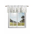 thumbnail image 1 of Green Botanical Floral Curtain Valance for Windows/Living Room/Kitchen/Bathroom/Café, Short Rod Pocket Tier Curtain Window Treatment Panel Spring Summer Rustic Topper Curtain 42''x18'', 1 of 6