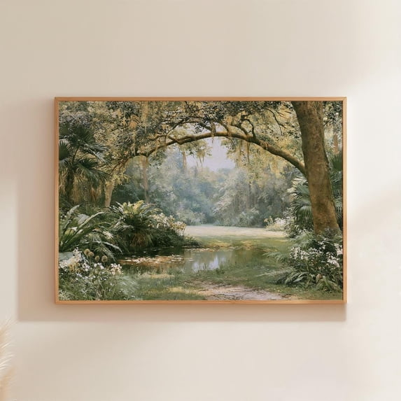 Botinical Ard Green Botanical Forest Garden Nature Paper Botanical Wall Art Alternate ...